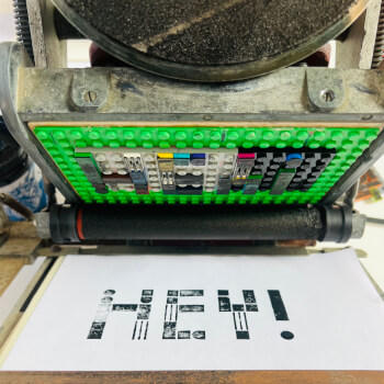 Lego Letterpress, print making teacher
